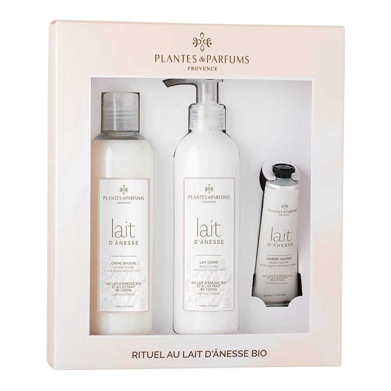 Coffret Au Lait D'Ânesse Et Extrait De Coton 3 Coffret Au Lait D'Ânesse Et Extrait De Coton