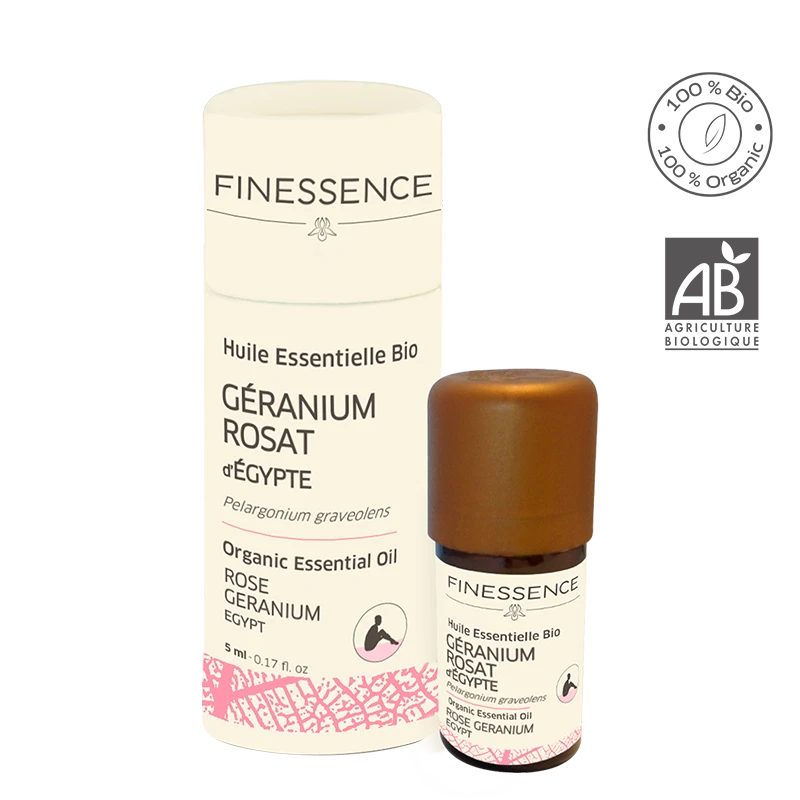 Huile Essentielle Géranium Rosat D'Egypte BIO 5ml 3 Huile Essentielle Géranium Rosat D'Egypte BIO 5ml