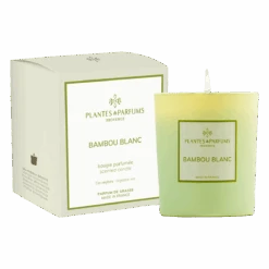 Bougie Végétale Bambou Blanc 180g Avec étui